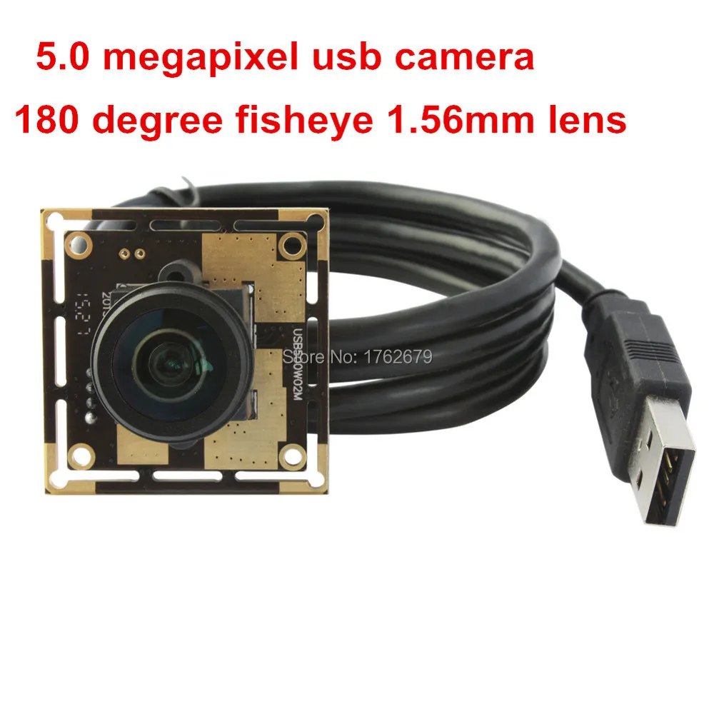 Плата для камеры видеонаблюдения 2592X1944 5 0 МП широкоугольная USB объектив рыбий