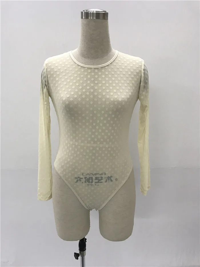 Открытые прозрачные сексуальные женские комбинезоны, обтягивающие боди с длинным рукавом, сетчатые боди, прозрачные боди - Цвет: Mesh Bodysuit