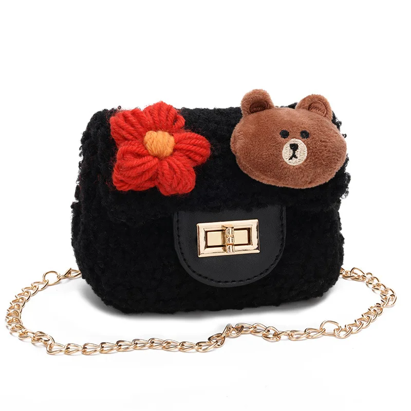 

Cute Cartoon Bear 2018 Winter Nylon Messenger Bag Shoulder Girl Kindergarten Candy Bag Variety of Colors Free Shipping