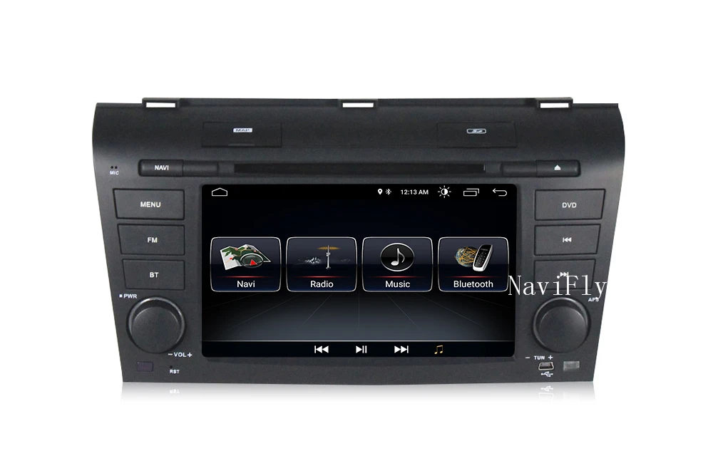 Perfect NaviFly 2 din Android 8.1 car radio gps for Mazda 3 Mazda3 2003-2009 with dvd multimedia player head unit TDA7851 WIFI BT RDS 3