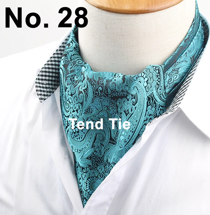 Мужской винтажный галстук, формальный галстук Ascot, резинка для волос, британский узор в горошек, джентльмен, полиэстер, шелковый галстук для шеи, роскошный