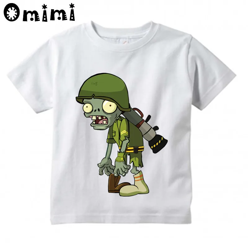 Kids Plants vs Zombies GW Garden Warfare Printed Design Tops Boys/Girls Game Casual T Shirt Children T-Shirt, ooo3037