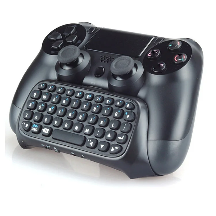 Yoteen для PS4 Dualshock 4 Bluetooth клавиатура Беспроводной Chatpad геймпад клавиатура для сообщений - Цвет: Черный