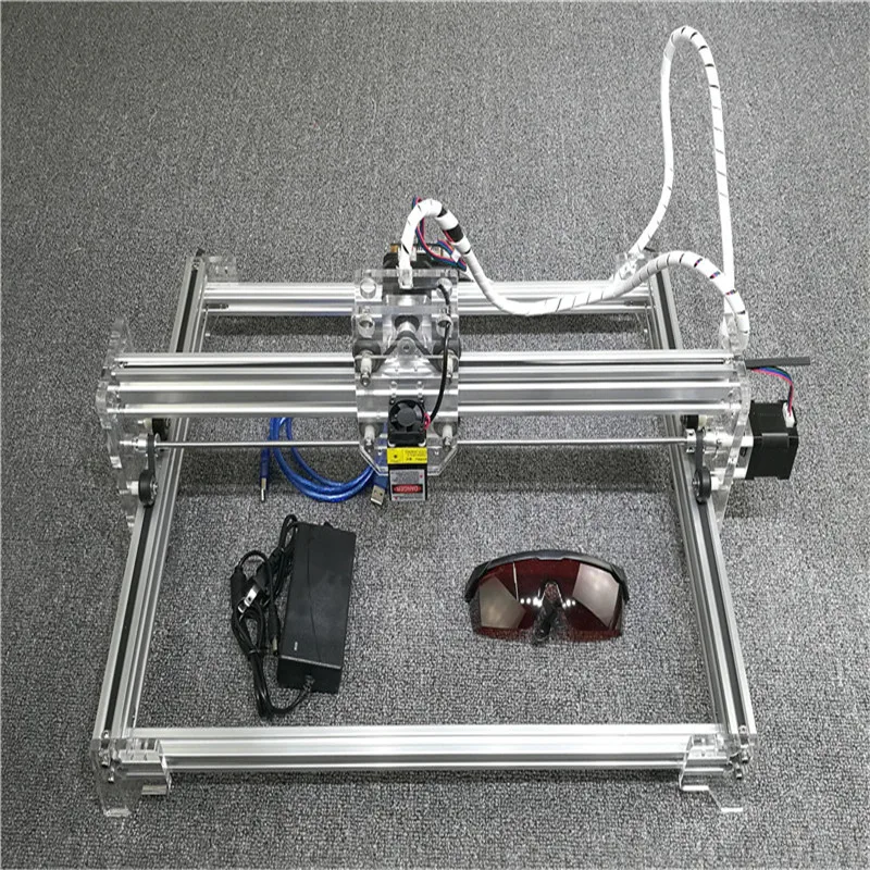 

Mini Desktop Laser Engraver Wood Fabric Router 12V High Precision Laser Module Head Engraving Cutting Machine 300*400mm USB DIY