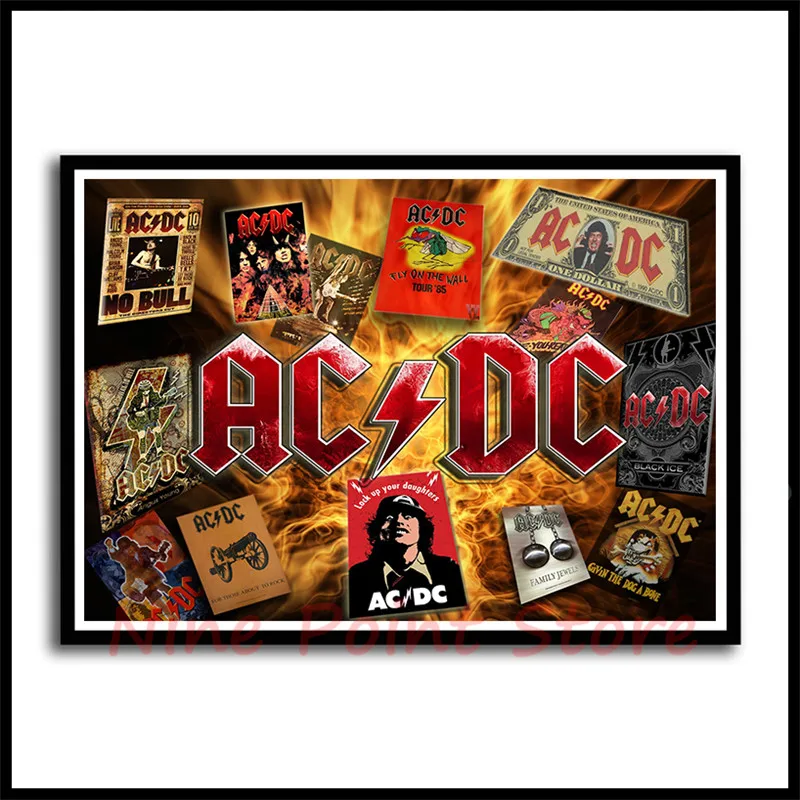 Acdc рок-группа Malcolm Angus бумага с покрытием плакаты домашнего интерьера декоративные настенные наклейки плакаты бескаркасные