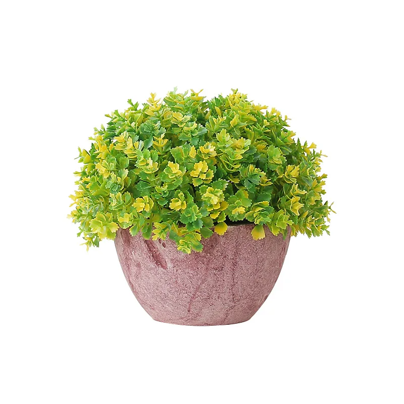 

Artificial Flower Flower Pots Fake Flower Green Plant Potted Bonsai Succulents Pot Desktop Indoor Garden Decoration