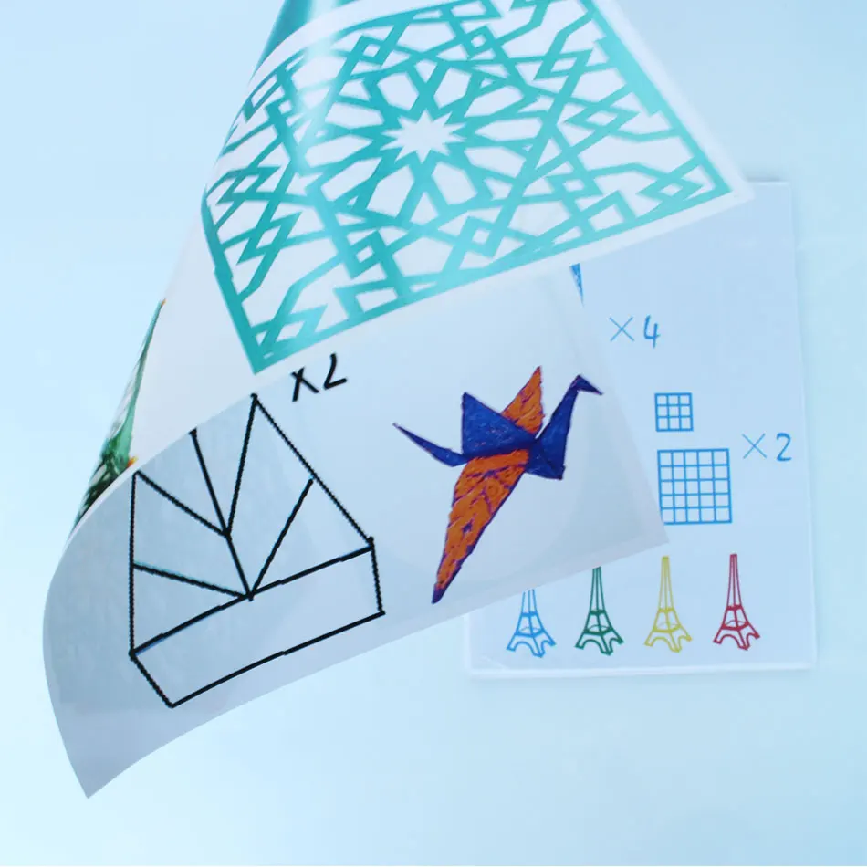3D Printing Pen 3d pen 3d painting paper graffiti board template copy board pattern random 20 reference drawings painting