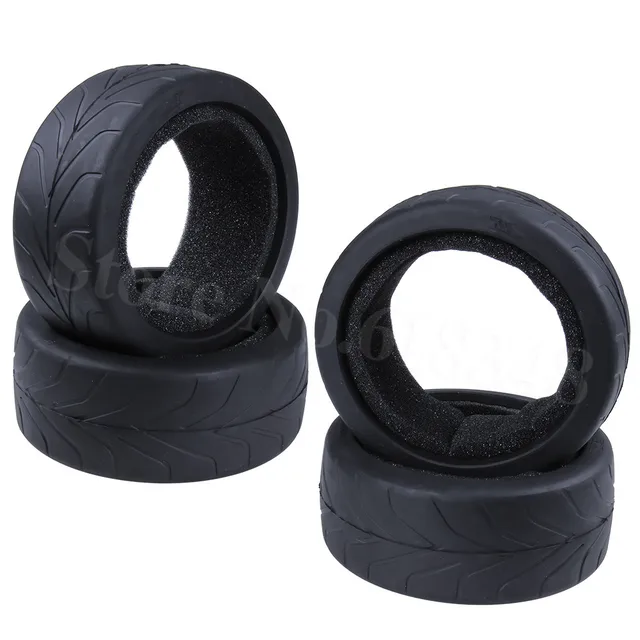 Special Offers 4Pcs RC 1/8 Scale Buggy Tyre Tires With Foam Inserts OD:100mm ID:78mm Width:42mm For 4WD Off Road Cars Replacement Parts