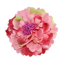 С принтом в виде пионов Заколки для волос свадебное для невесты подружки невесты Выходные туфли на выпускной фестиваль шпилька брошь женские аксессуары для волос Y511