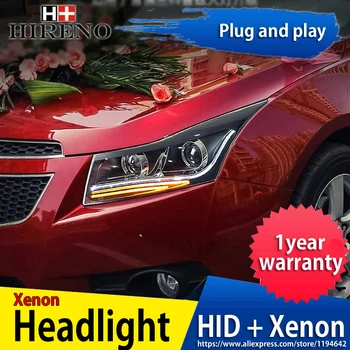 

Hireno Headlamp for 2010-2014 Chevrolet Cruze Headlight Headlight Assembly LED DRL Angel Lens Double Beam HID Xenon 2pcs
