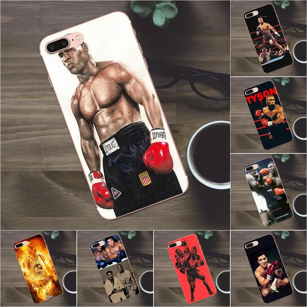 Мягкий оригинальный Tyson Punch Ring боксерский Спорт для Apple iPhone X 4 4S 5 5C SE 6 6S 7 8 Plus Galaxy A3 A5
