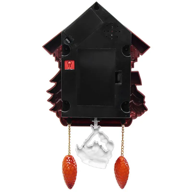 Online Haus Form 8 Zoll Wanduhr Kuckucksuhr Vintage Vogel Glocke Timer Wohnzimmer Pendeluhr Handwerk Kunst Uhr Hause decor