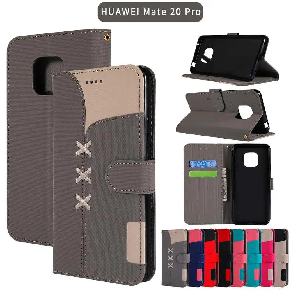 

For Huawei Mate 20 Pro 20 Lite Embroidered Case Card Wallet Leather Cases For Huawei Nova 3i Flip Stand Cover Mobile Phone Bag