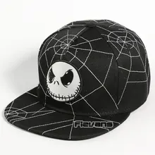 Анимация мультфильм Кошмар до Рождества Джек Скеллингтон Snapback бейсбольная кепка для мужчин мальчик кепки в стиле хип-хоп