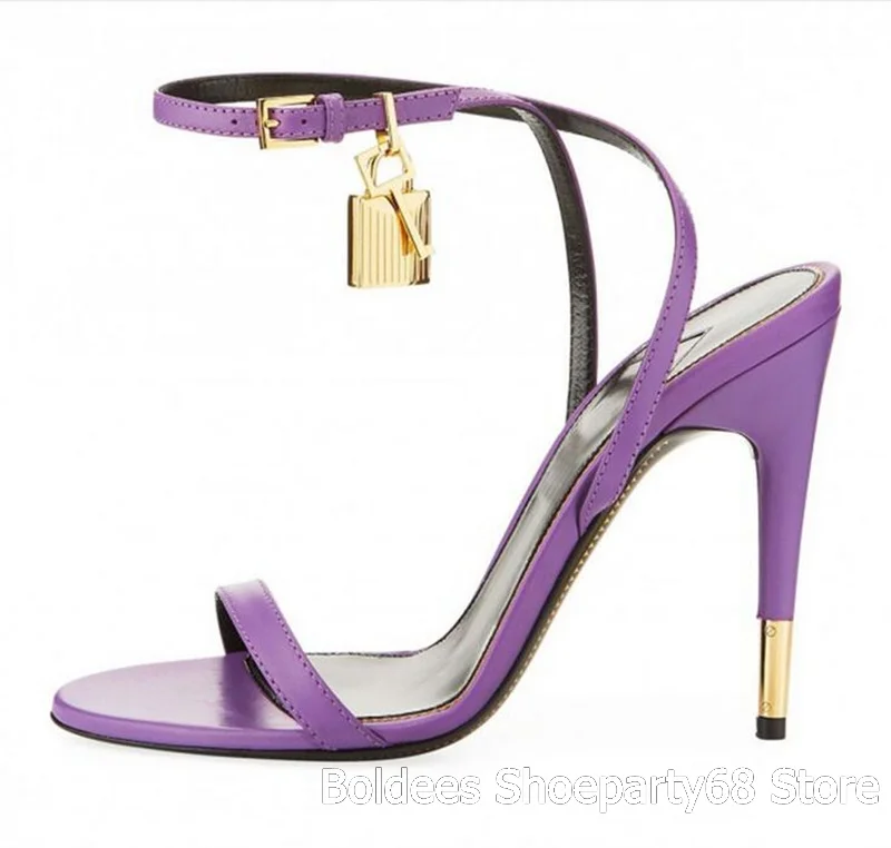 purple designer heels