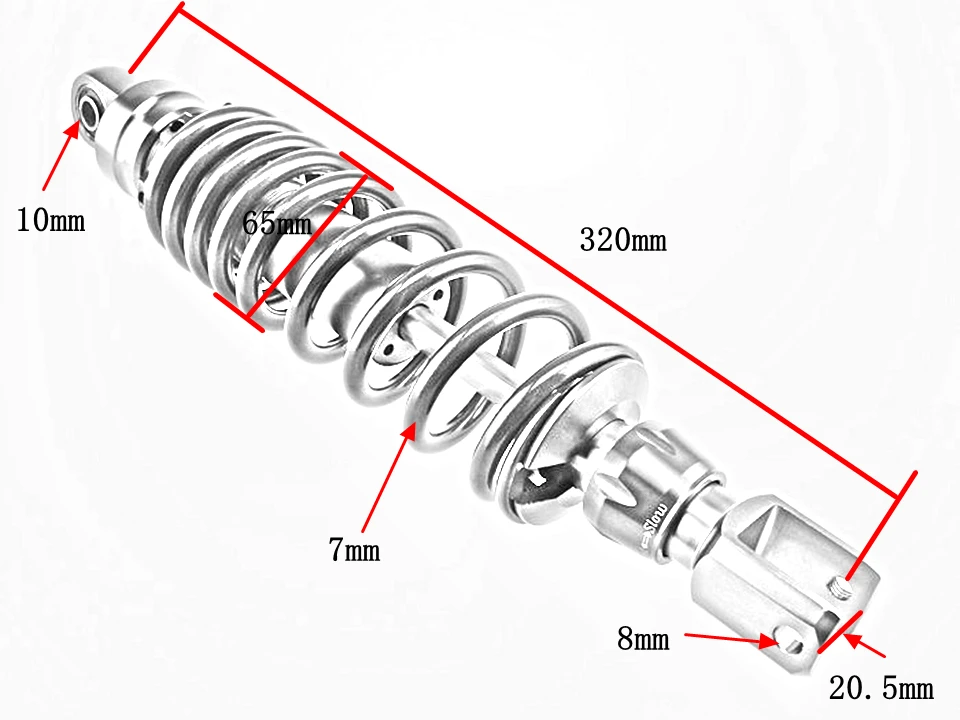 Универсальный 1 шт 320 мм задний Регулируемый амортизирующий амортизатор для мотоцикла задняя подвеска для одного амортизатора мотоцикла