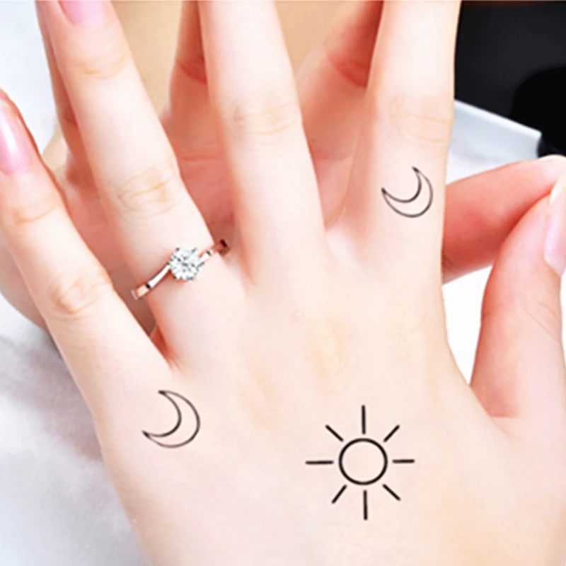 Shnapign 25 Style Temporary Tattoo Body Art Small Sun And Moon Designs Flash Tattoo Sticker Keep 3 5 Days Waterproof 21 15cm Stickers Opel Stickers Mickeysticker Vinyl Wall Art Aliexpress