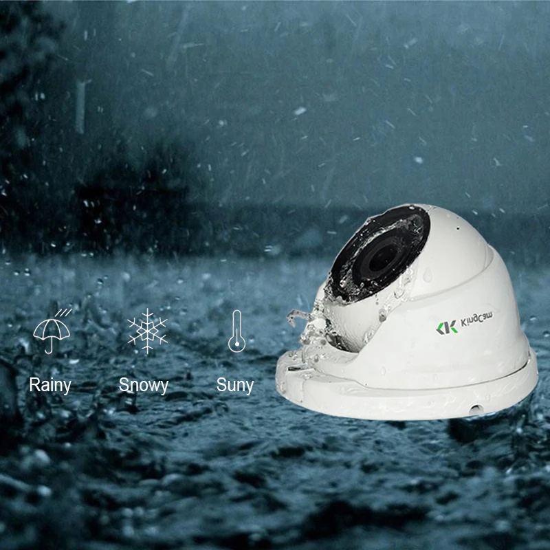 Baratos KingCam 2,8mm lente gran angular Metal POE IP Cámara 1080P 960P 720P seguridad exterior ONVIF red CCTV vigilancia Domo ipcam