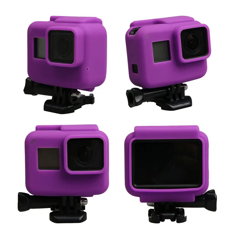Colorful Soft Silicone Rubber Frame Protective Case for GoPro Hero 5 Black Protective Cover for Go Pro 5 Camera Accessories (6)