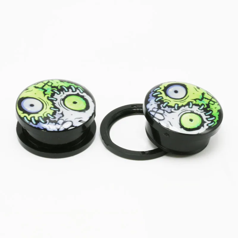 

2pieces fashion ear tapers for men's ear plugs and tunnels gauges kits 6mm-20mm body piercing jewelry expanders free shipping