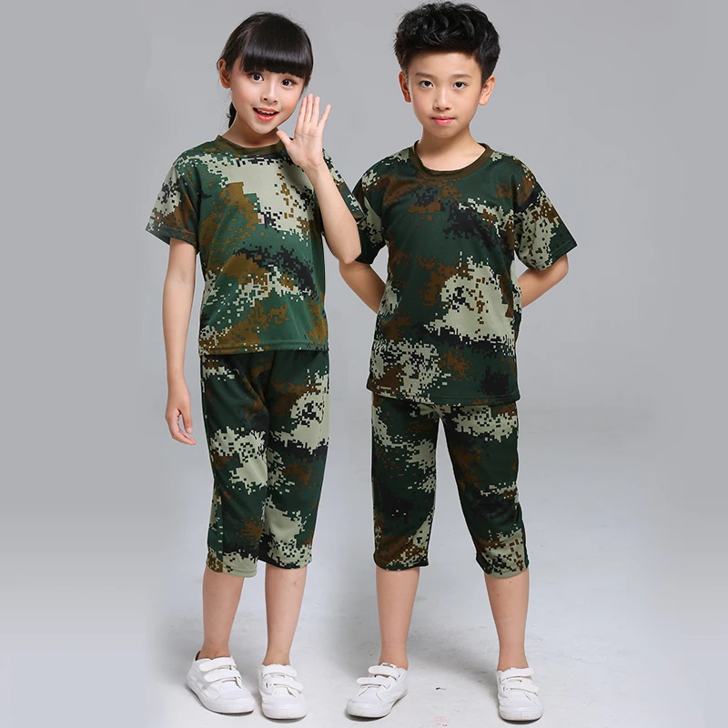 Детская одежда в армейском стиле; военная форма для подростков; камуфляжная форма; детская военная форма для малышей; Карнавальный костюм для девочек; 90 - Цвет: suit