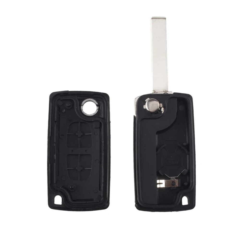 KEYYOU 2 Buttons Flip Folding Key Case Blank Shell For Peugeot 107 207 307 307S 308 407 607 2BT