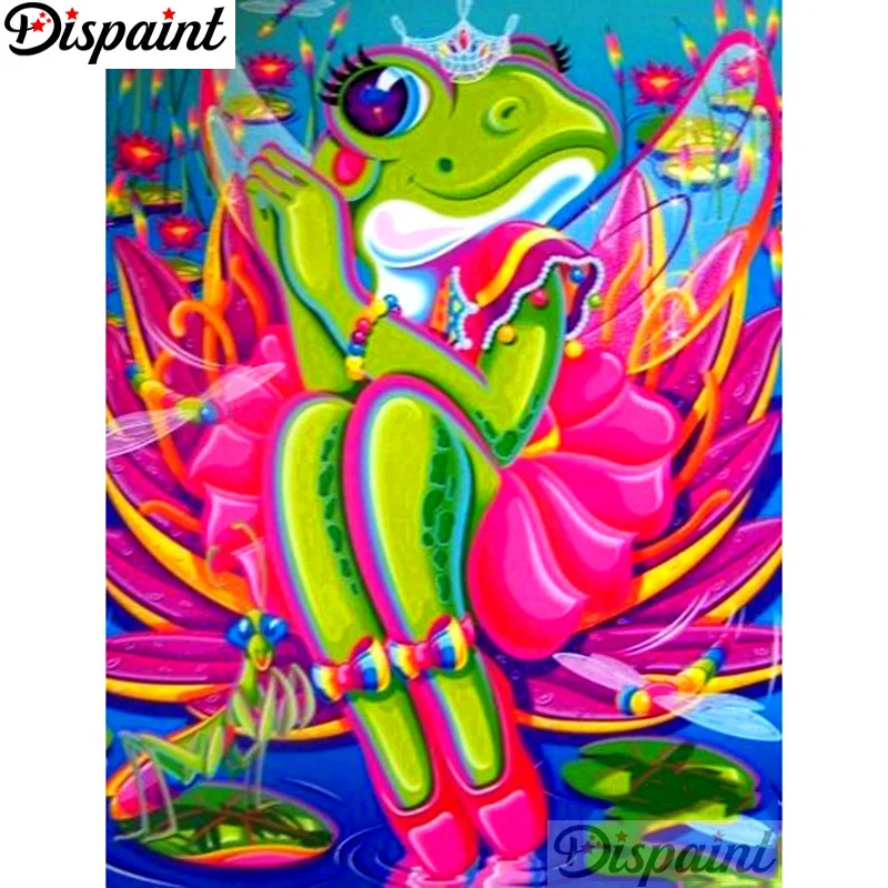 

Dispaint Full Square/Round Drill 5D DIY Diamond Painting "Cartoon frog" 3D Embroidery Cross Stitch Home Decor Gift A12690