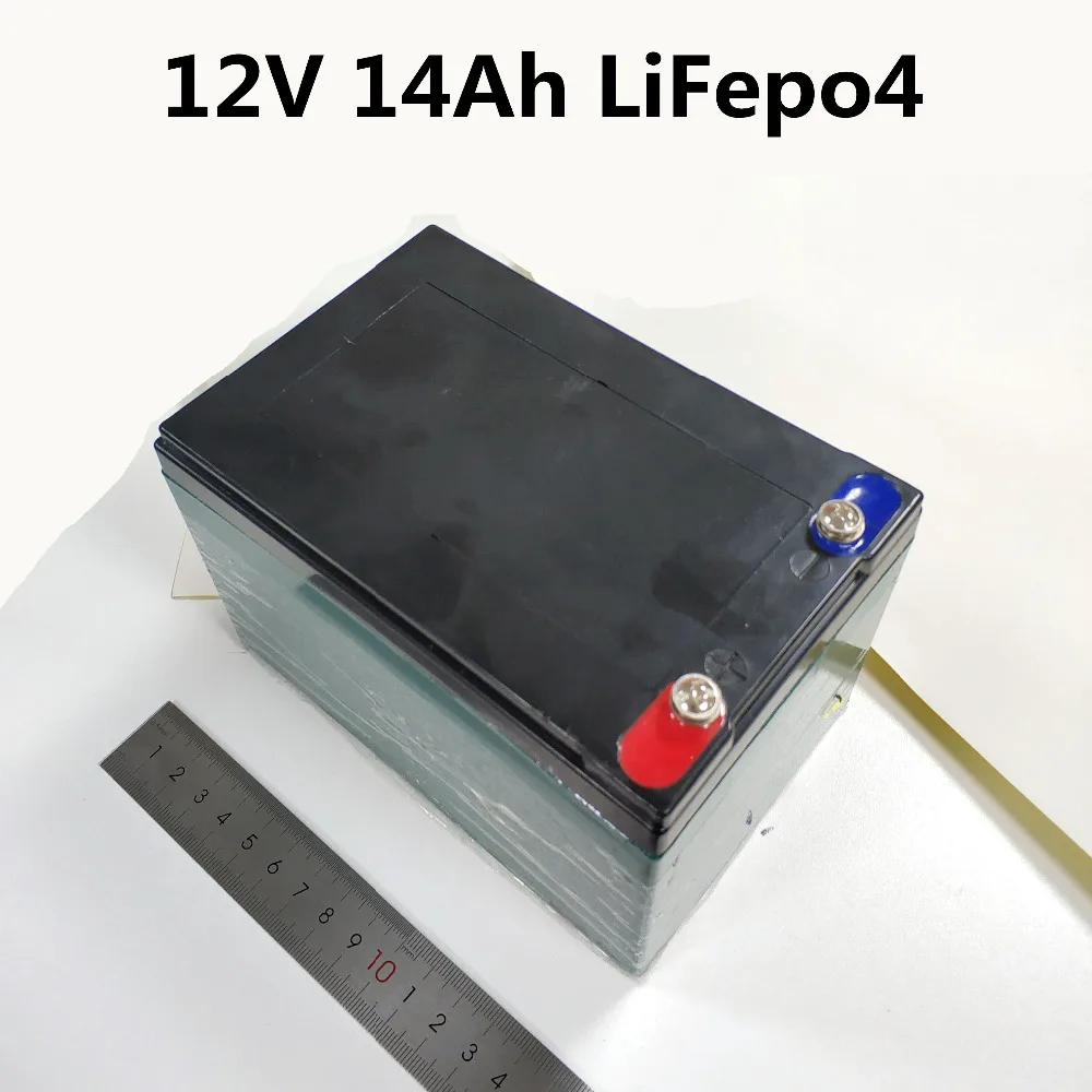 Rechargeable 12V 14Ah LiFepo4 battery with built-in BMS for street led light solar electric sprayer CCTV+charger | Электроника