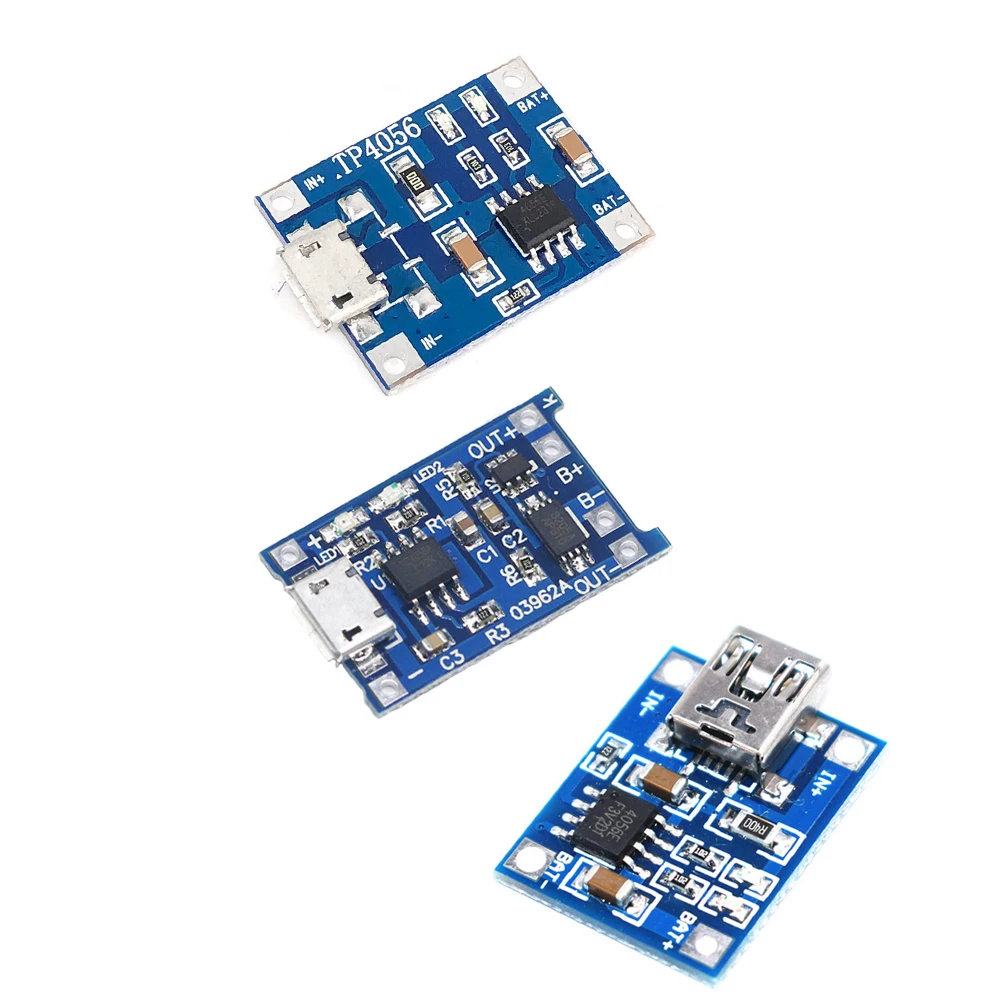 

5PCS 5V 1A Lithium Battery Charger Protection Board Micro USB 18650 TP4056 1A Li-ion Lipo Module With Protection Dual Functions