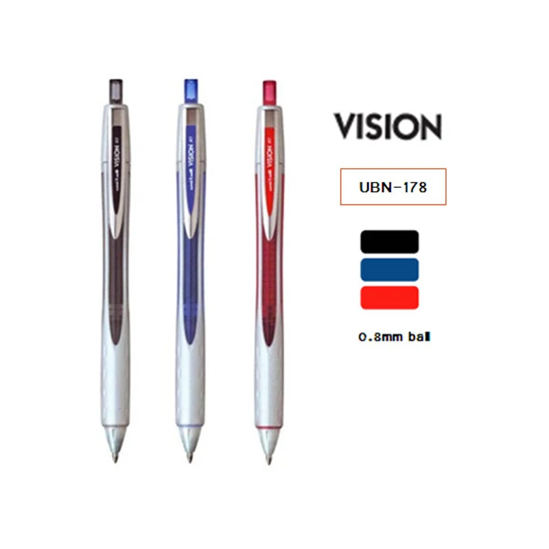Uni UBN 178 гелевая ручка 0 8 мм знак 3 цвета|gel pen|sign penpress pen |
