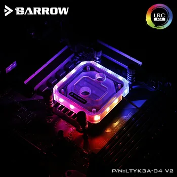 

Barrow CPU Water Block use for AMD RYZEN 3600 AM3 AM4 / RGB Light compatible 5V GND 3PIN Header in Motherboard / Copper Radiator