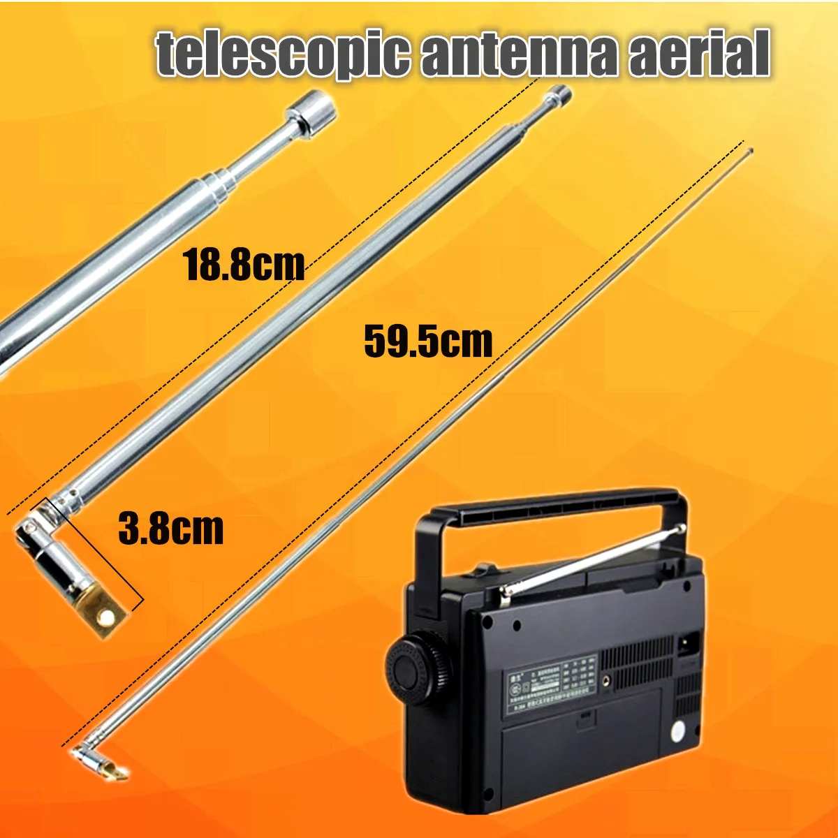 1 шт. полноканальный AM FM радио телескопическая антенна Замена 63 см Длина 4 секции