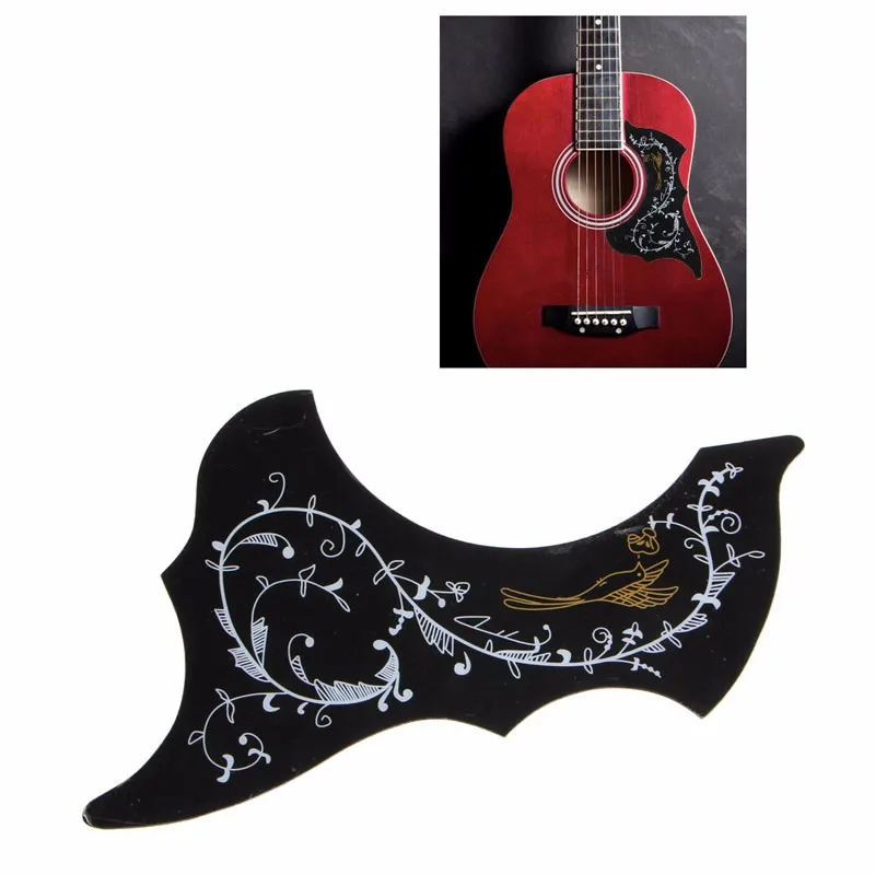 

Hot Sell Acoustic Guitar Pickguard Golden Hummingbird Scratch Plate Pickguard Black