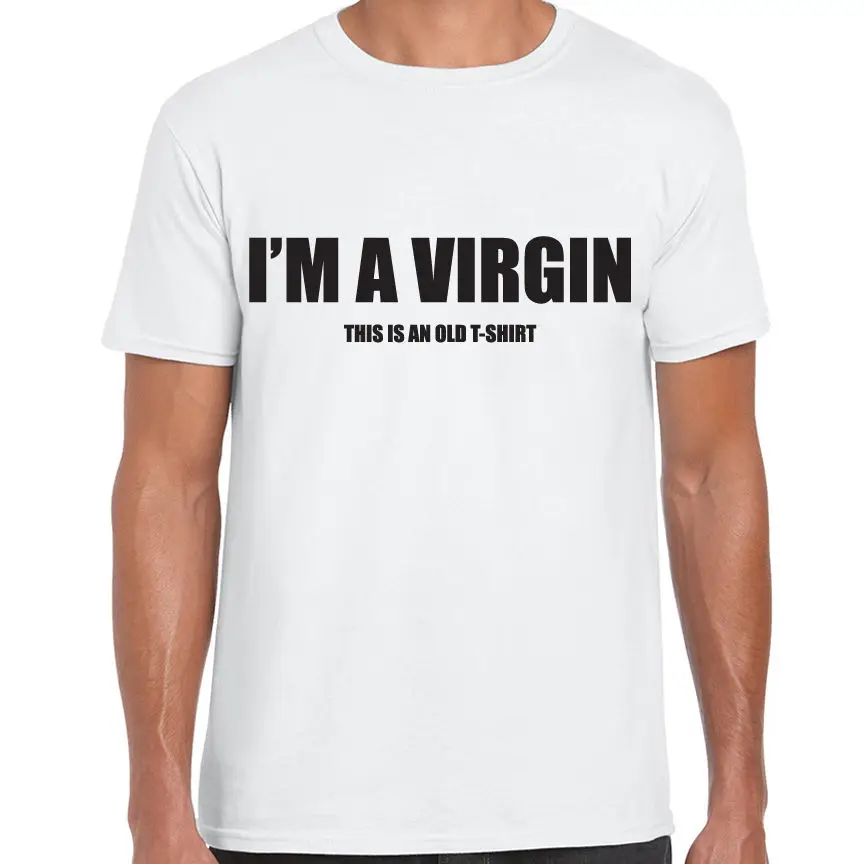 Футболка'm a virgin old, забавная Мужская футболка с принтом, слоган, для взрослых, юмор, новинка, высокое качество, хлопковая футболка с коротким рукавом
