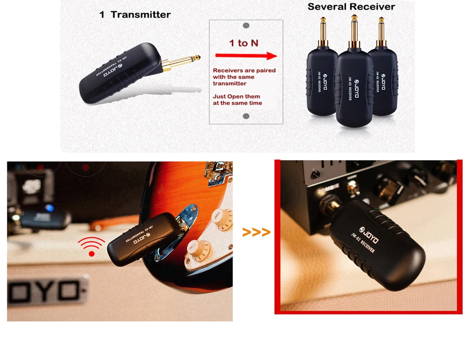 SunRhyme JOYO JW-02 5,8 ГГц перезаряжаемая гитара, инструменты и усилитель цифровой аудио беспроводной передатчик и приемное устройство системы