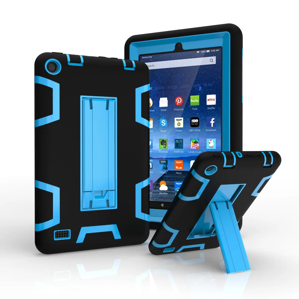 Soft Silicone + PC Shockproof Hybrid Heavy Duty Armor Combo Robot Stand Case Cover For Amazon Kindle Fire HD 7 2015 Generation | Компьютеры