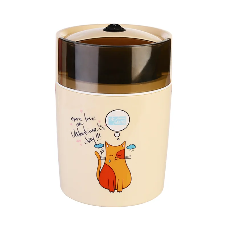 

Mini Automatic Frozen Fruit Dessert Machine Ice Cream Maker with Thermal Cooling-keeper System 500ml 4 Colors Cartoon Printed
