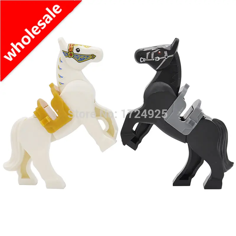 

Wholesale 6cm knight Horse Block 10pcs/lot Nazgul Horse The Lord of the Rings Hobbit Building Blocks Kids Toys Gifts