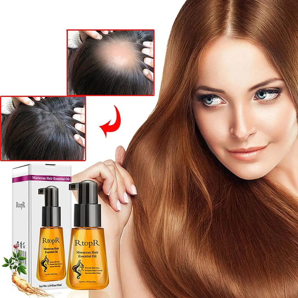 Марокканское масло для волос, чистое эфирное масло для роста, уход за волосами, уход за волосами, предотвращение выпадения волос, 35 мл, для мужчин и женщин