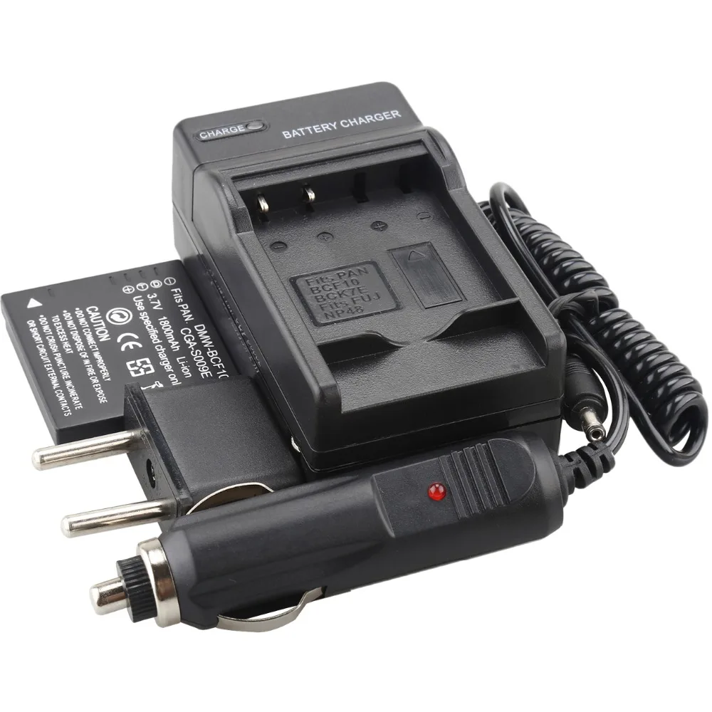 1x Probty DMW BCF10E DMW BCF10e Camera Battery + charger for Panasonic