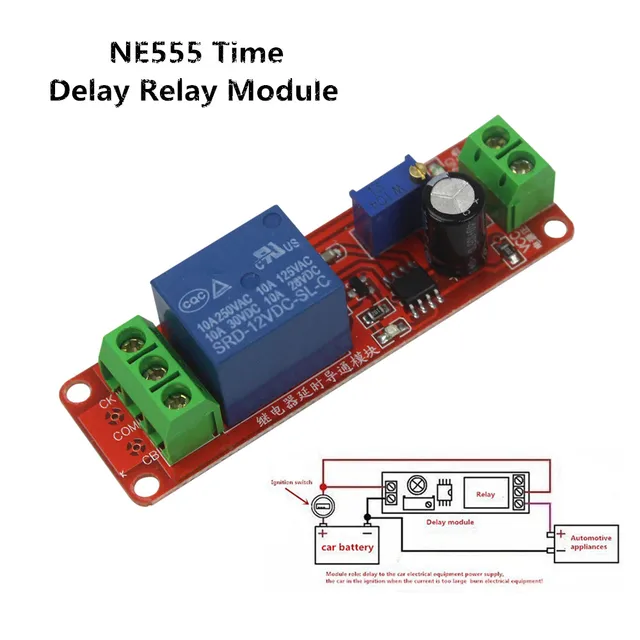 Smart Electronics NE555 Timer Switch Adjustable Module Time Delay Relay