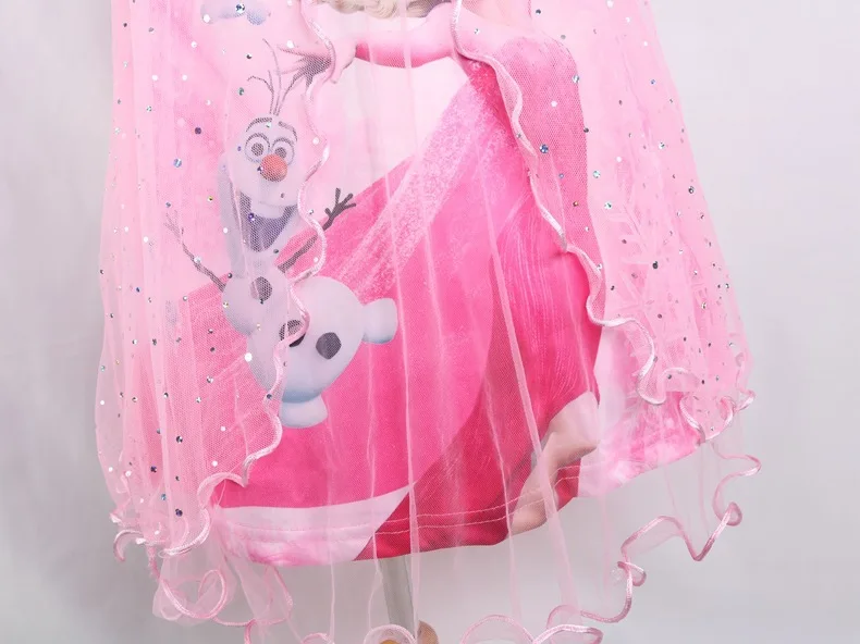 Новинка года, детская одежда на возраст от 3 до 8 лет платье для маленьких девочек платье принцессы с изображением Эльзы, Снежной королевы, Олафа вечерние платья для девочек на свадьбу