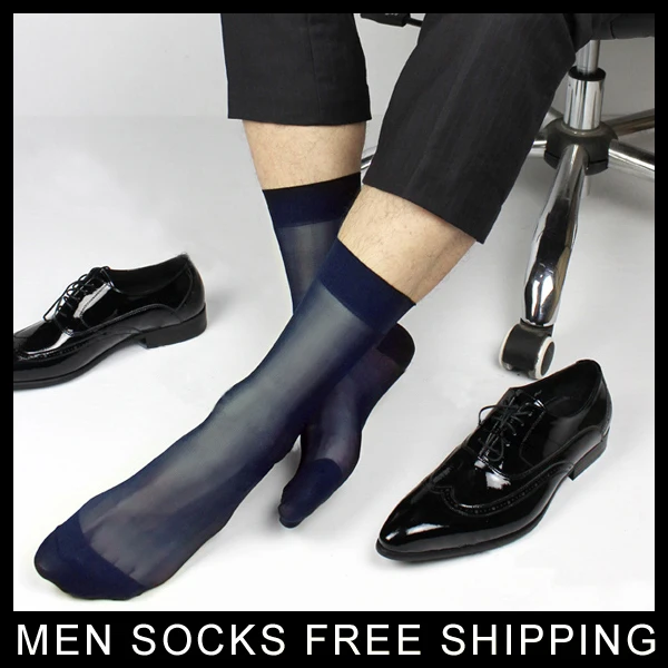 Черные, темно-синие мужские костюмные платья, сексуальные шелковые носки, прозрачные мужские официальные носки, лучшее качество, мужские прозрачные SM носки