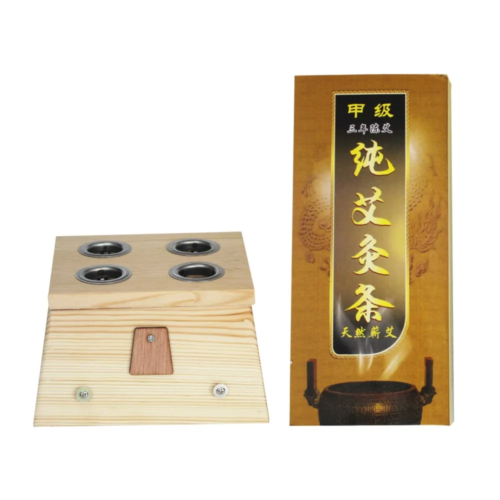 Four-hole Moxibustion Box, Three-year, Five-year and Seven-year Moxibustion Set, Moxibustion Physiotherapy 10 volumes five year pure moxibustion bar massage furnace set and moxibustion physiotherapy