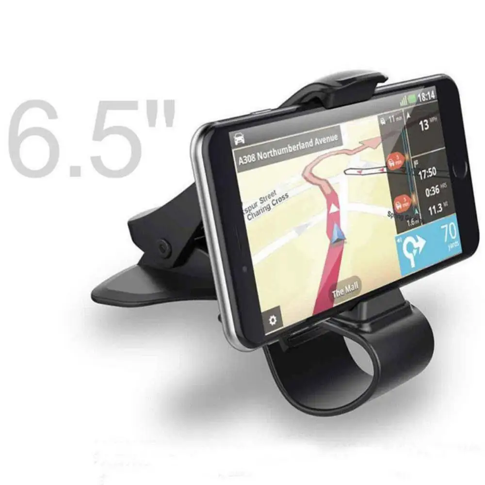 black and Clip Автомобильный держатель для приборной панели HUD кронштейн для универсального мобильного телефона gps - Цвет: black and Clip
