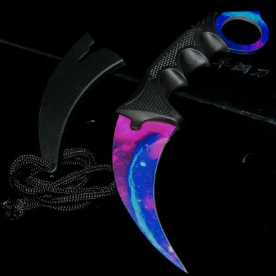 CS GO бабочка в ноже Karambit складной нож тренировочный нож подарок balisong Практичный Нож не заточенный металл - Цвет: 19