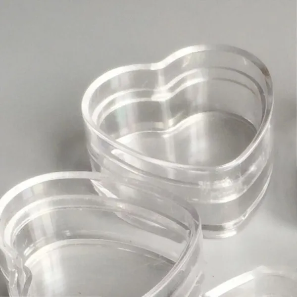 100Pcs/lot Cosmetic Sifter Jars Pot Box Makeup Nail Art Cosmetic Bead Storage Container Round Refillable Heart Flower Bottle - Цвет: Heart pattern