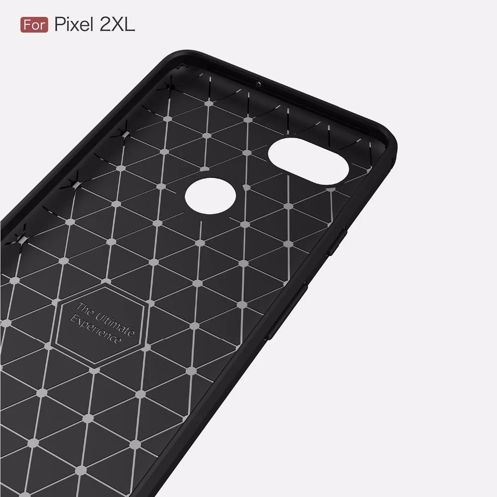 TRISEOLY для Google Pixel 2 XL, Роскошный чехол из углеродного волокна для Google Pixel 2 XL, 6,0 дюймов, Матовый ТПУ защитный чехол на заднюю панель телефона