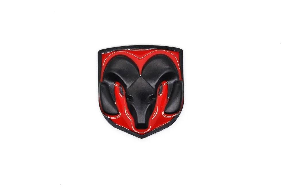 3D стикер для автомобиля с головой гриля багажника Металлический фитинг Хромовая табличка эмблема наклейка Ram головка для Dodge Ram caliber авто-Стайлинг - Название цвета: red large1