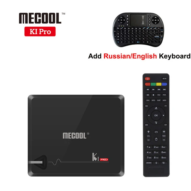 MECOOL KI PRO Android 7,1 ТВ коробка K1 pro Amlogic S905D 4 ядра 64 бит DVB-T2 DVB-S2 DVB-C 2G/16G Декодер каналов кабельного телевидения NEWCAMD - Цвет: Add RU No Blacklit